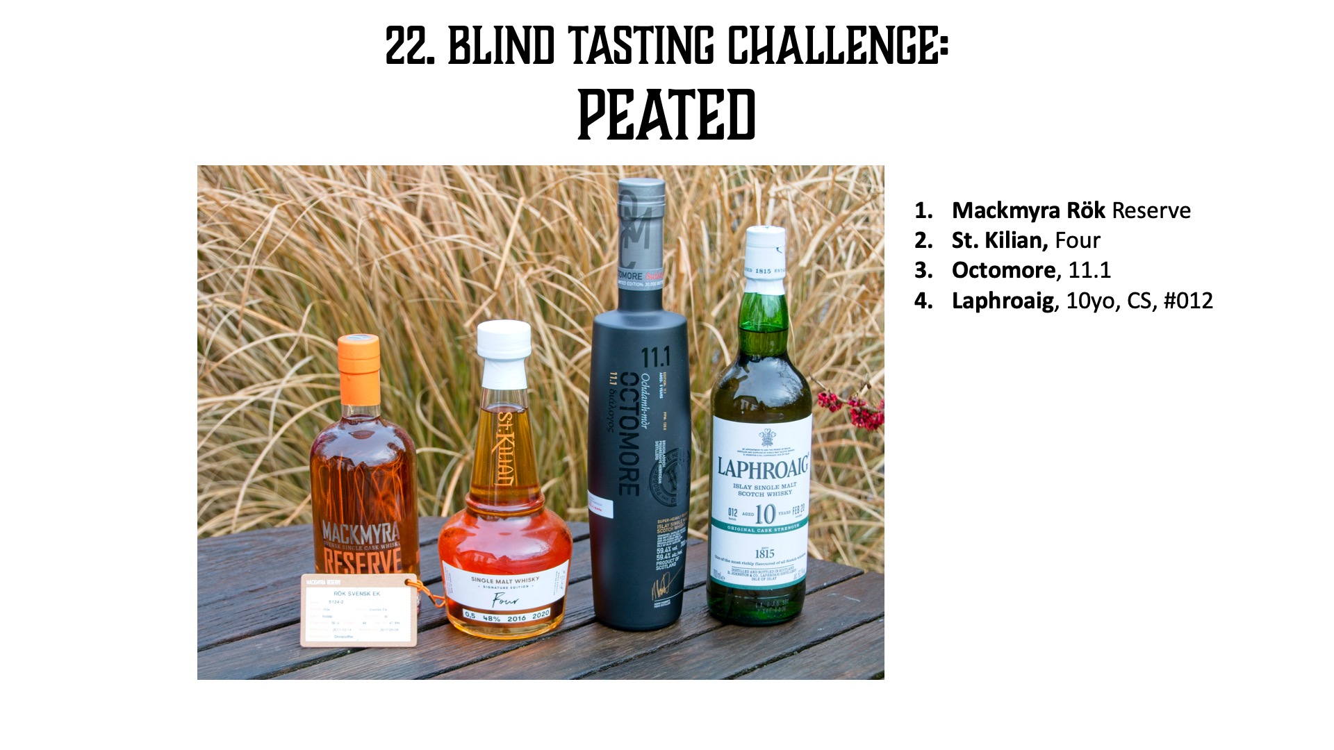 22. Blind Tasting Challenge – Peaty - Welcher ist der torfigste Whisky? |  Friends of Single Malt